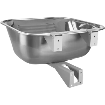 Granitový dřez Kuchinox CHIOS, nerezová výlevka 550x500x220 mm, leštěná nerez, LAV-SKN_090D