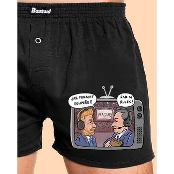 Trenýrky Bastard Radim rulík pánské trenky Black