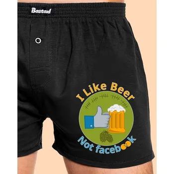 Trenýrky Bastard I like beer pánské trenky Black