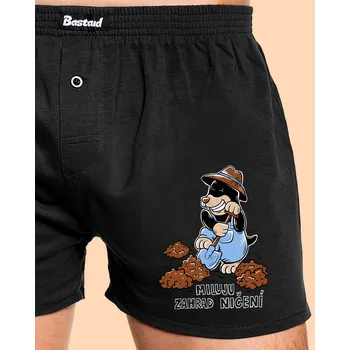 Trenýrky Bastard Krtek zahradník pánské trenky Black