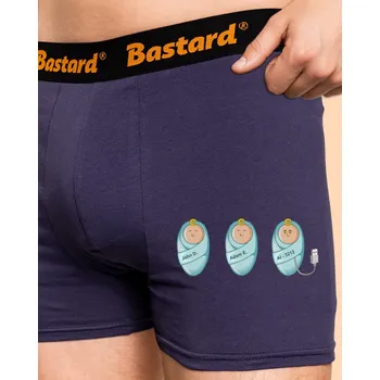 Pánské spodní prádlo Bastard AI baby boxerky Blue Navy