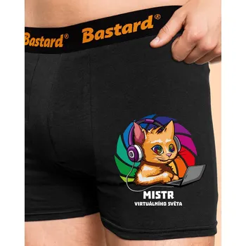 Trenýrky Bastard Mistr virtuálního světa boxerky Black
