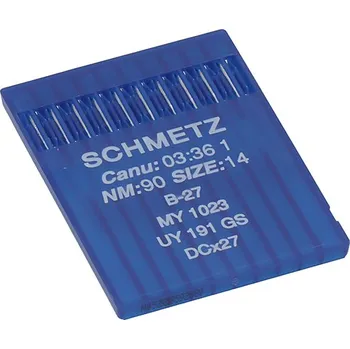 Strojové jehly pro průmyslové overlocky Schmetz B-27 90
