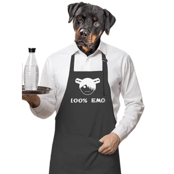 Kuchyňská zástěra Bastard 100% emo zástěra Dark Grey