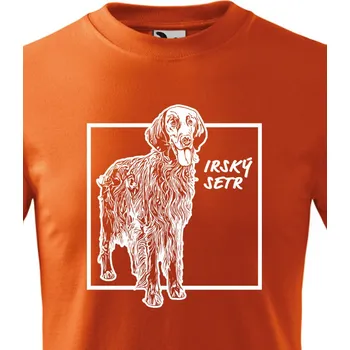 Dětské tričko Irský setr, Barva Oranžová, Velikost 134 cm/8 roků, Canvas Dětské tričko Bezvatriko.cz 1812