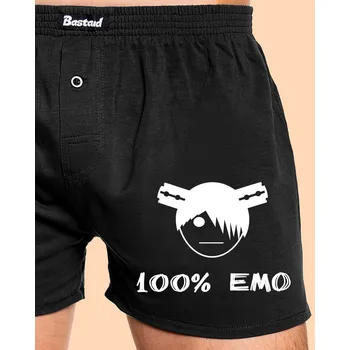 Trenýrky Bastard 100% emo pánské trenky Black