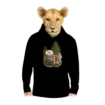 Chlapecká mikina Bastard Bacha houbař dětská mikina klokanka Black