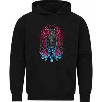 Pánská mikina Pánská mikina Prokletý Havran (Velikost: 5XL, Barva: Černá)