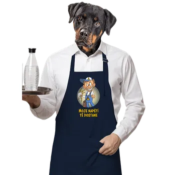 Kuchyňská zástěra Bastard Moje napětí zástěra Navy