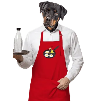 Kuchyňská zástěra Bastard Kuře zástěra Red