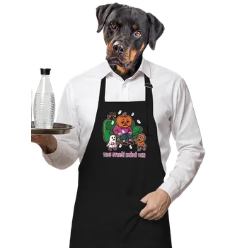 Kuchyňská zástěra Bastard Tady straší každý den zástěra Black