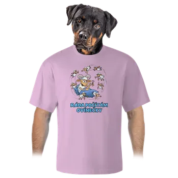 Pánské tričko Bastard Počítám ovínečky unisex tričko oversized Orchid