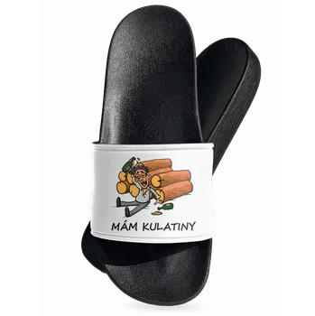 Pánské pantofle Bastard Mám kulatiny pantofle White