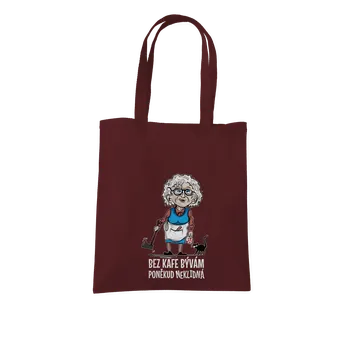 Nákupní taška Bastard Neklidná bez kafe taška Chocolate