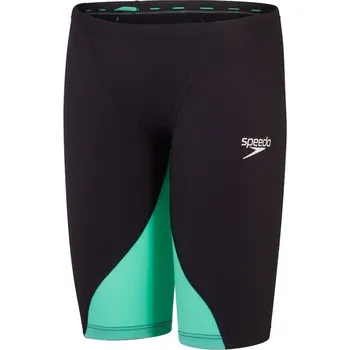 Chlapecké plavky Chlapecké závodní plavky Speedo Fastskin LZR Ignite Jammer Boy Black/Green Glow 140 cm
