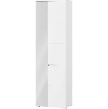 Šatní skříň Skříň Selene - Szynaka Meble Bílá / Bílý Lesk 60x198 cm