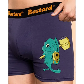 Trenýrky Bastard Poslední štědrovečerní boxerky Blue Navy