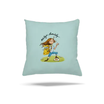 Polštář Bastard Maluju kamínky polštář Pastel Blue