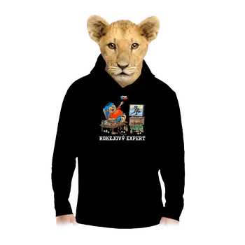 Chlapecká mikina Bastard Hokejový expert dětská mikina klokanka Black