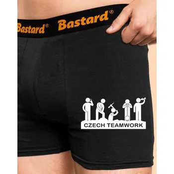 Trenýrky Bastard Czech Teamwork boxerky Black