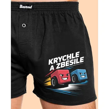 Trenýrky Bastard Krychle a zběsile pánské trenky Black
