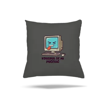 Polštář Bastard Kousnul se mi počítač polštář Gray Pol