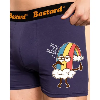 Pánské spodní prádlo Bastard Piju jak duha boxerky Blue Navy