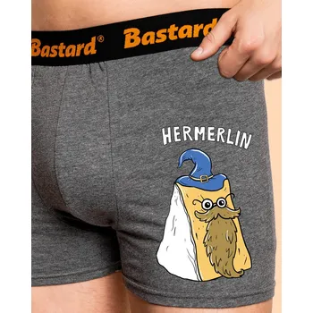 Trenýrky Bastard Hermerlin boxerky Gray Melange