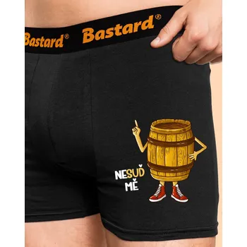 Trenýrky Bastard Nesuď mě boxerky Black
