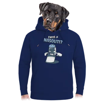 Pánská mikina Bastard Chceš ji nasolit!? unisex mikina premium Navy