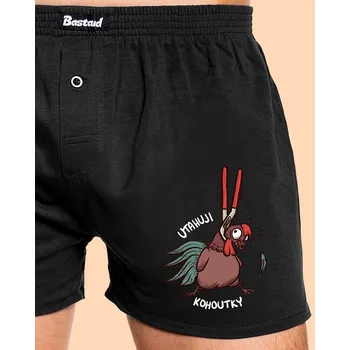 Trenýrky Bastard Utahuji kohoutky pánské trenky Black