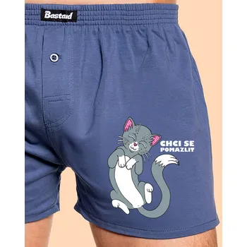 Trenýrky Bastard Chci se pomazlit pánské trenky Blue