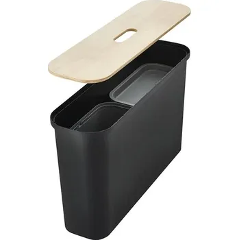 Odpadkový koš ORTHEX 46 l černý s víkem + 2 koše COLLECT 13 l na prádlo, odpad