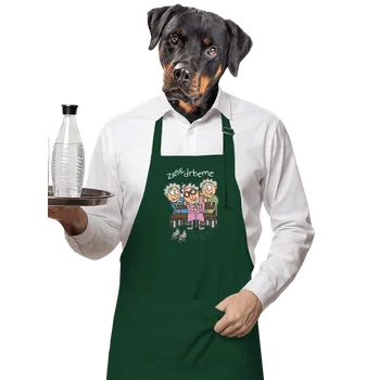 Kuchyňská zástěra Bastard Zase drbeme zástěra Bottle Green