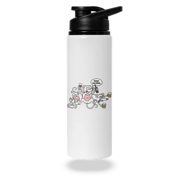 Láhev Bastard Kocour není doma lahev na vodu White