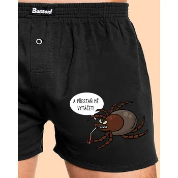 Trenýrky Bastard Vytočené klíště pánské trenky Black