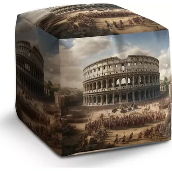 Taburet Sablio Taburet Cube Řím Koloseum Legie: 40x40x40 cm