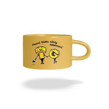 Bastard Pravá láska hrnek makronka Yellow Macaron