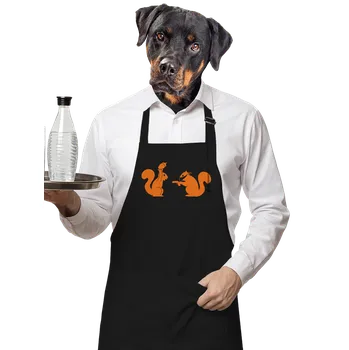 Kuchyňská zástěra Bastard Veverky zástěra Black