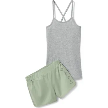 Dámské pyžamo 637202 - Tchibo - Krátké pyžamo - pro dívky - vel. 122/128 - barva: zelená