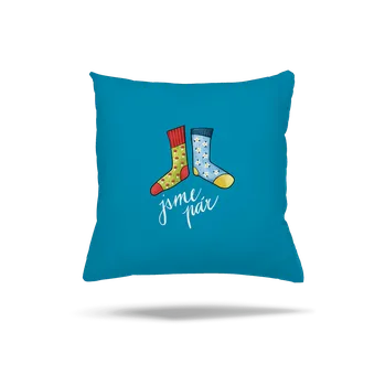 Polštář Bastard Jsme ponožkový pár polštář Blue Turquoise