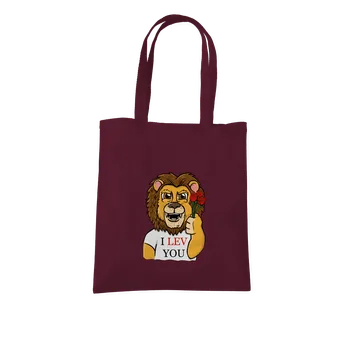 Nákupní taška Bastard I lev you taška Burgundy