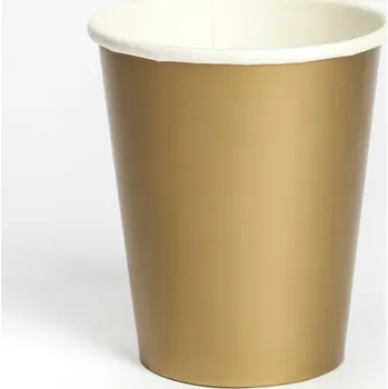Jednorázové nádobí Papírový kelímek 0,25l zlatý