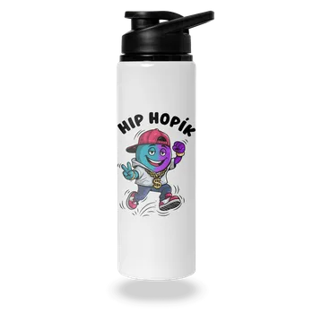 Láhev Bastard Hip Hopík lahev na vodu White