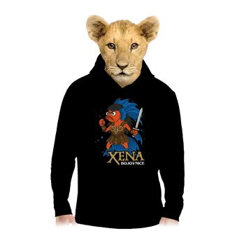 Chlapecká mikina Bastard Xena bojovnice dětská mikina klokanka Black