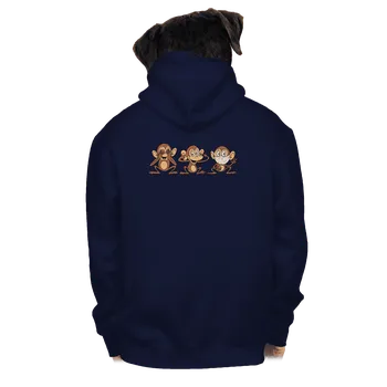 Pánská mikina Bastard Opičky pánská mikina na zip Navy