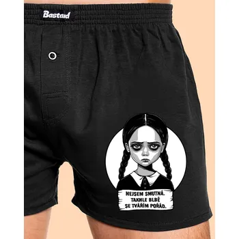 Trenýrky Bastard Nejsem smutná pánské trenky Black