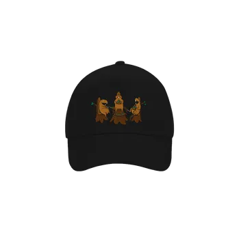 Kšiltovka Bastard Bobří pizza kšiltovka baseballka Black