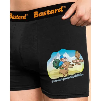 Trenýrky Bastard Přítel v nouzi boxerky Black