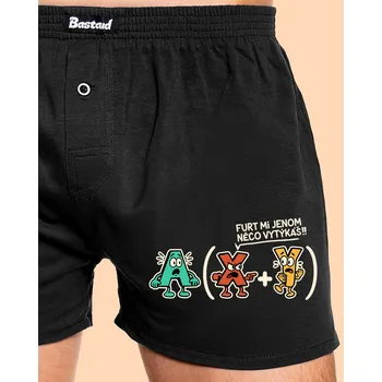 Trenýrky Bastard Vytýkání před závorku pánské trenky Black